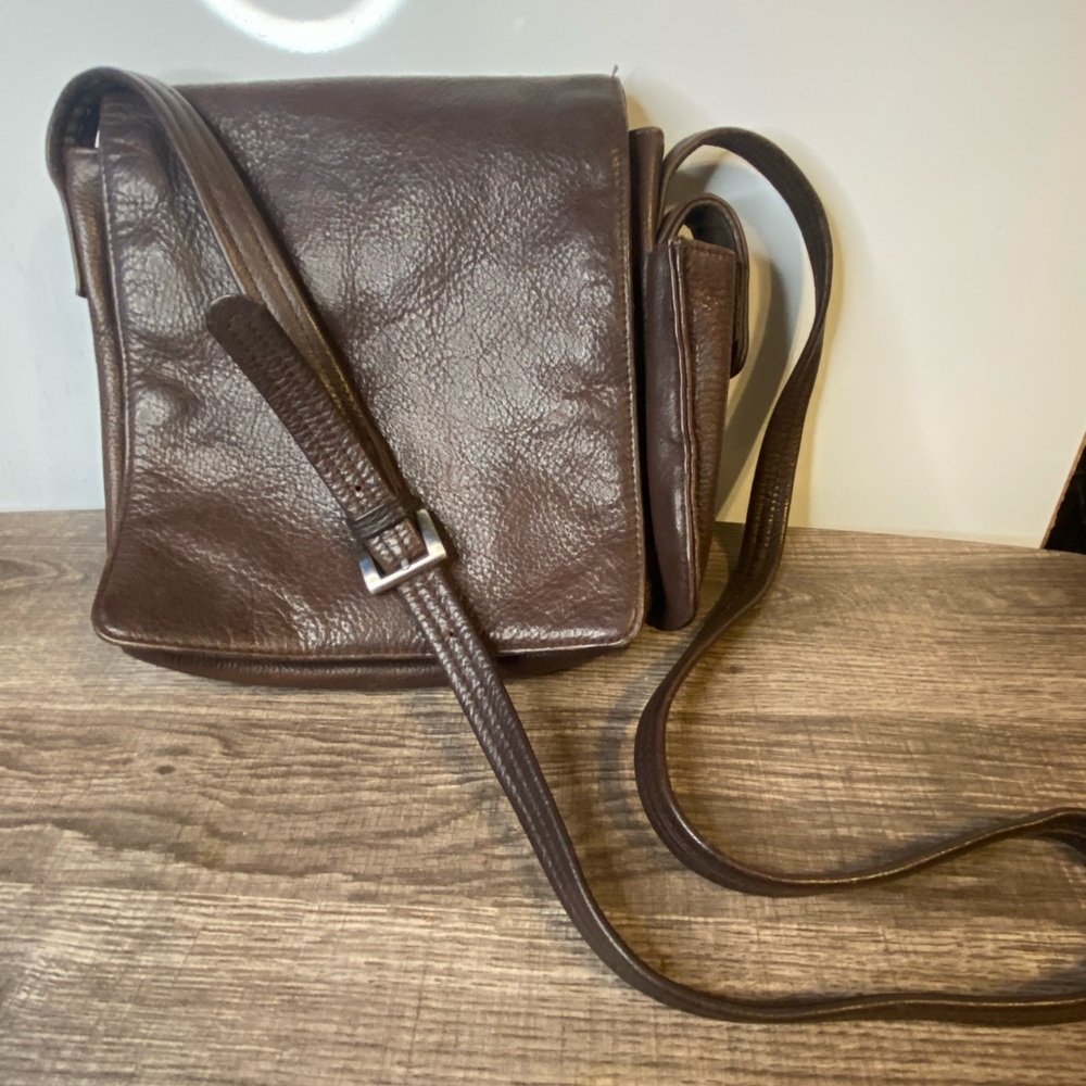 Tignanello Brown Crossbody Messenger Bag